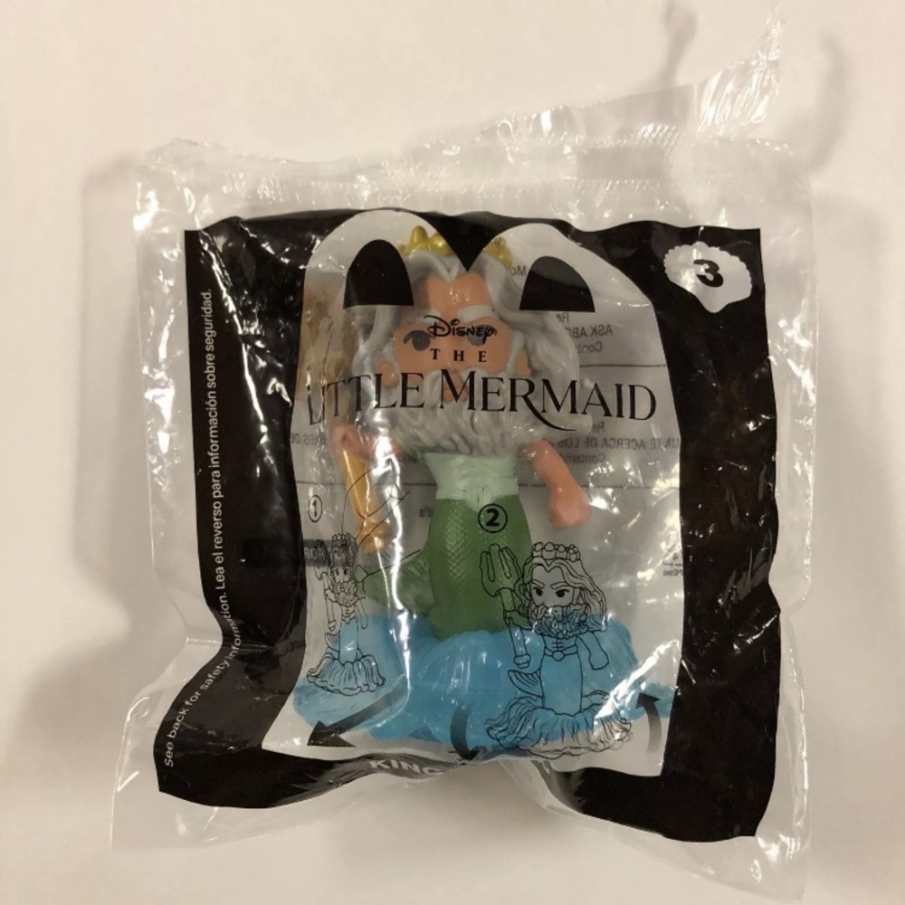 NEW  2023 McDonald’s Happy Meal Toy Disney The Little Mermaid #3 KING TRITON
